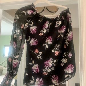 White House Black Market one shoulder top Small